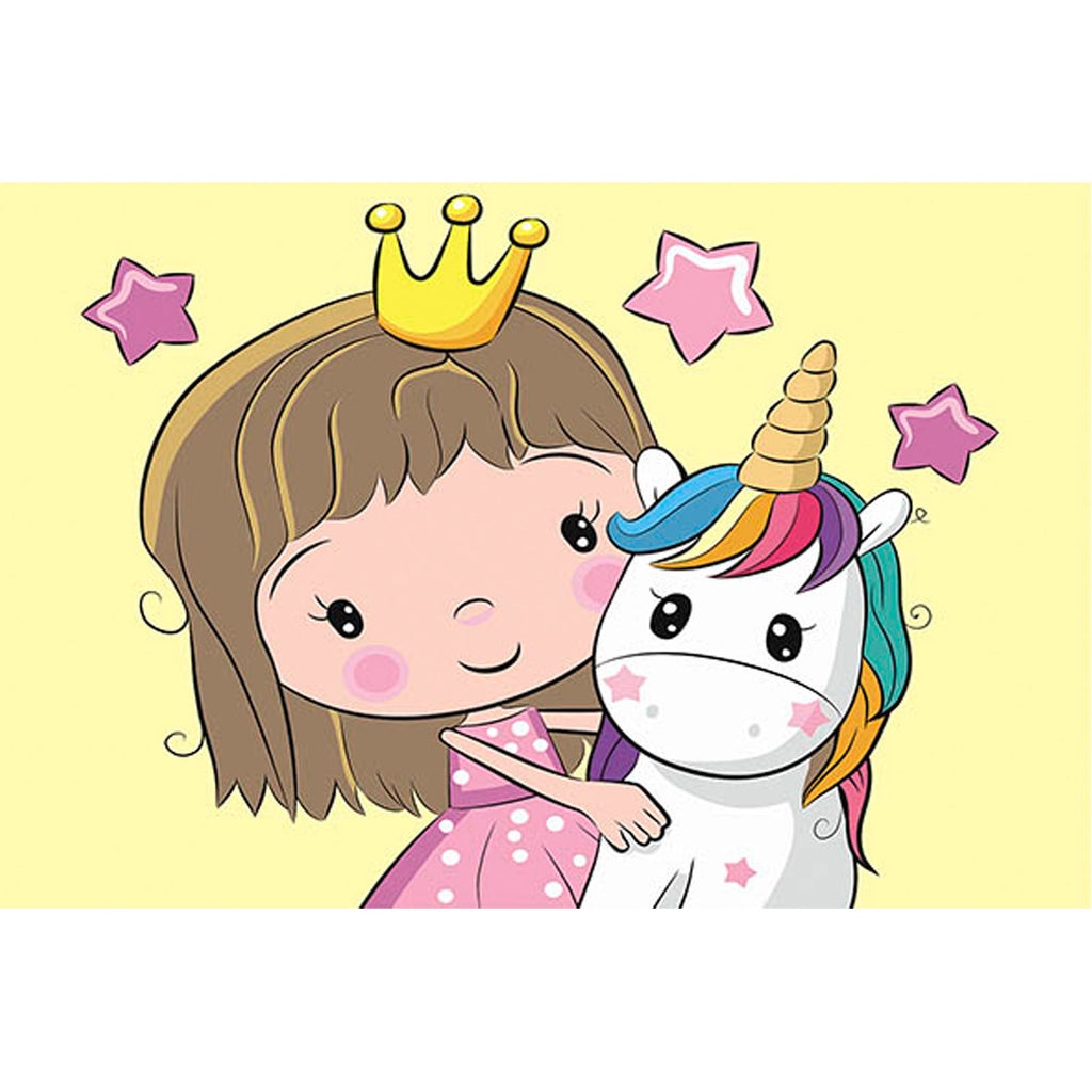 Princess with a Small  Unicorn