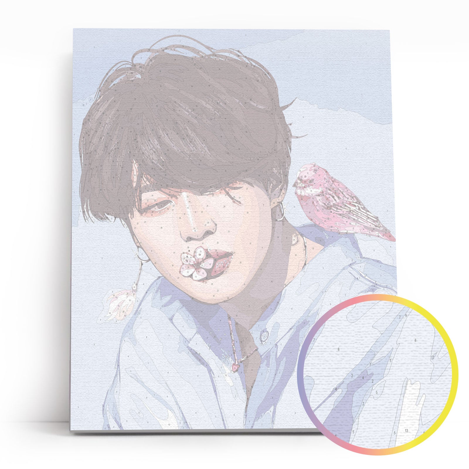 Jimin with a bird