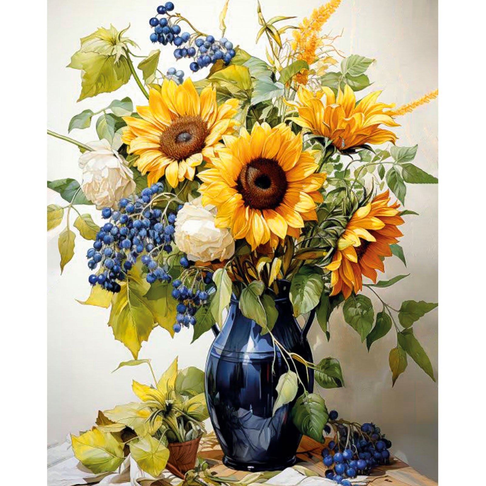 Golden sunflowers bouquet