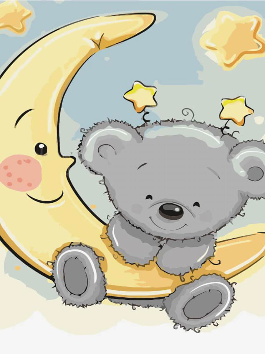 Bear on the moon